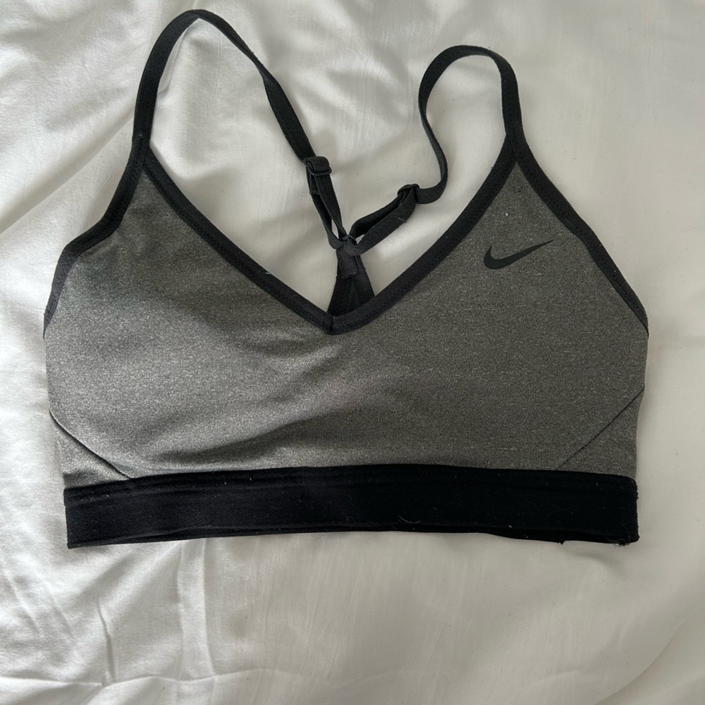Nike gray sports bra size small